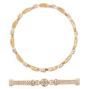 Beautifully Crafted Diamond Bangles in 18k Yellow Gold with Certified Diamonds - BR0185P